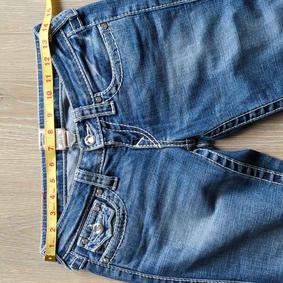 True religion light wash rhinestone straight jeans size 25 - Picture 11 of 13